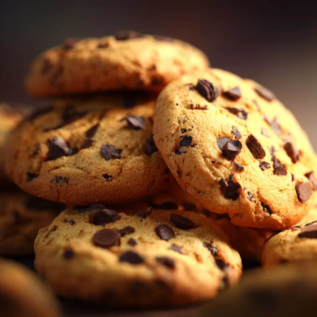 The soft chocolate chip cookie dough in a mixing bowl before being chilled and baked.