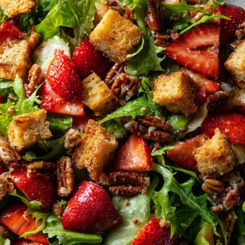 Strawberry Crunch Salad with Creamy Poppy Seed Dressing