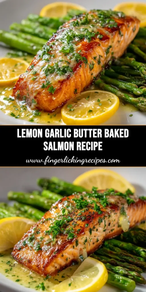 A close-up vertical shot of Baked Salmon in Foil, garnished with fresh dill and lemon slices, perfect for a Pinterest recipe pin.