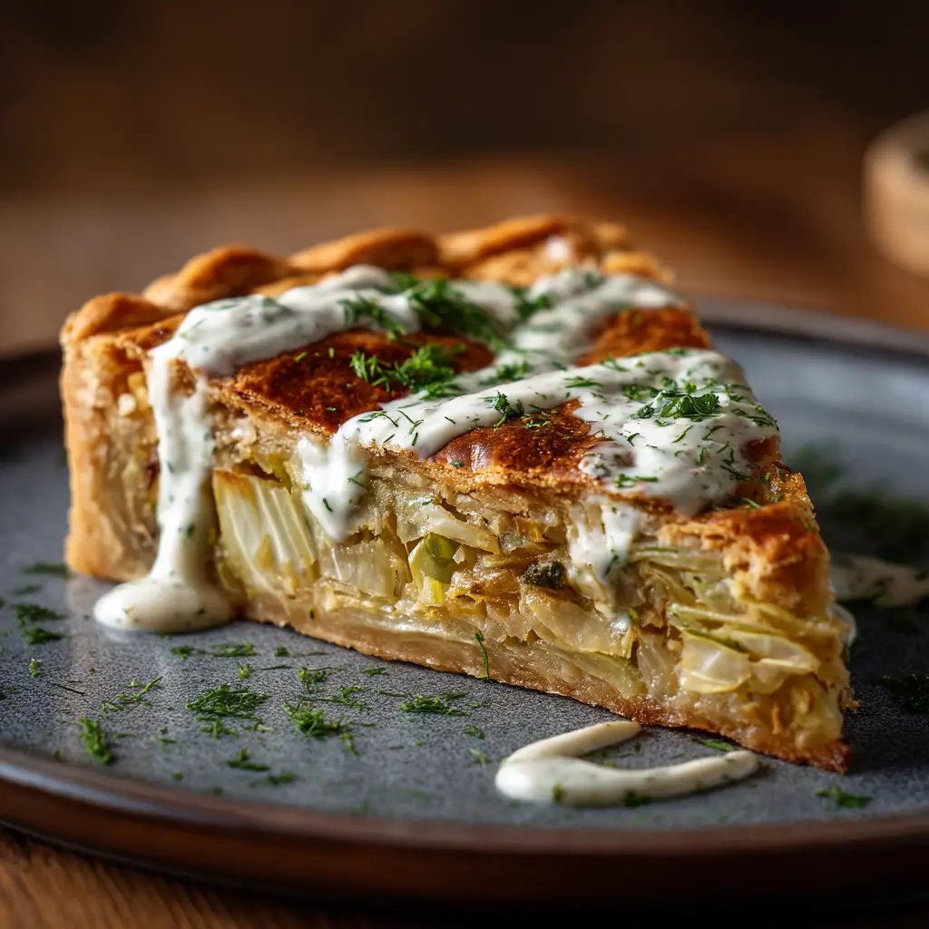 Cabbage Pie: The Ultimate Savory & Easy Recipe 2 A close-up view of the Cabbage Pie ingredients, including shredded cabbage, ground beef, and onions, ready to be cooked.