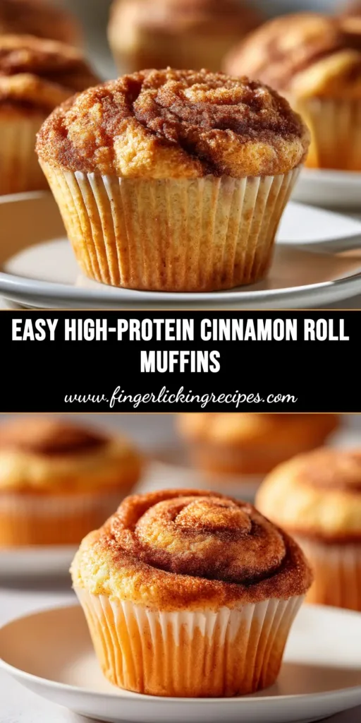 An overhead shot of Cinnamon Roll Protein Muffins arranged on a platter. They are drizzled with a white cream cheese glaze and dusted with cinnamon.