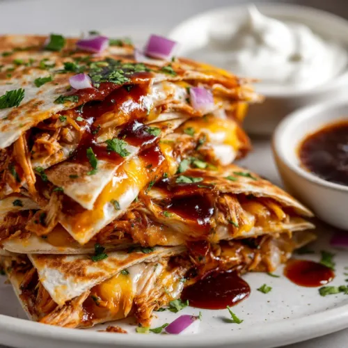 Hot Honey BBQ Chicken Quesadillas: Sweet, Spicy, & Cheesy!
