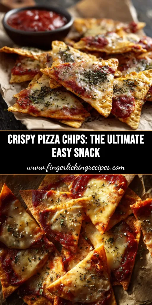 A mouth-watering bowl of golden Crispy Pizza Chips, seasoned with herbs and Parmesan. The perfect easy and crunchy homemade snack.