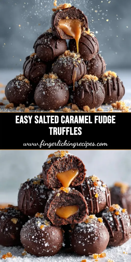 Salted Caramel Truffles: An Easy & Decadent Recipe 4 A beautiful overhead shot of homemade salted caramel truffles dusted with cocoa powder and sprinkled with sea salt, ready to be shared. The perfect easy and decadent dessert recipe.