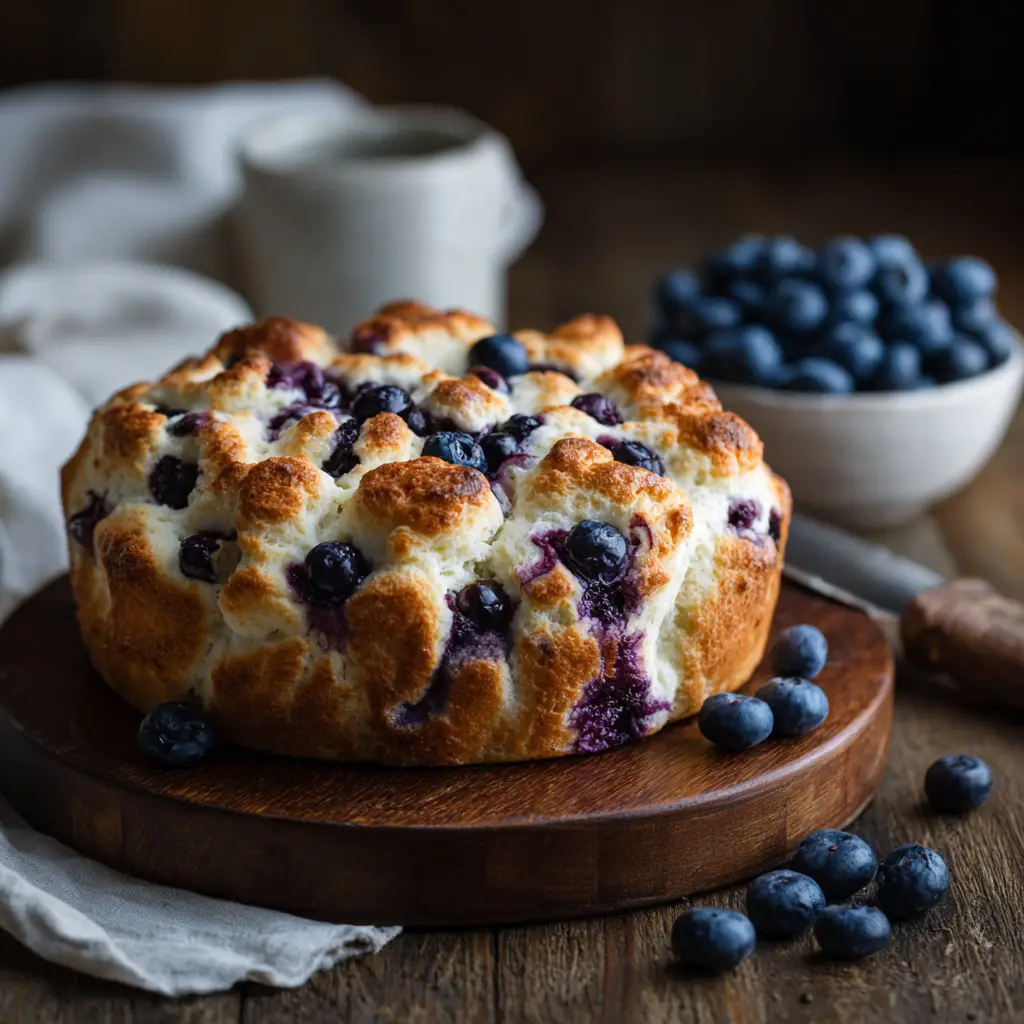 Golden baked cottage cheese cloud bread rounds cooling on a parchment-lined baking sheet, fresh out of the oven. A simple gluten-free bread recipe.