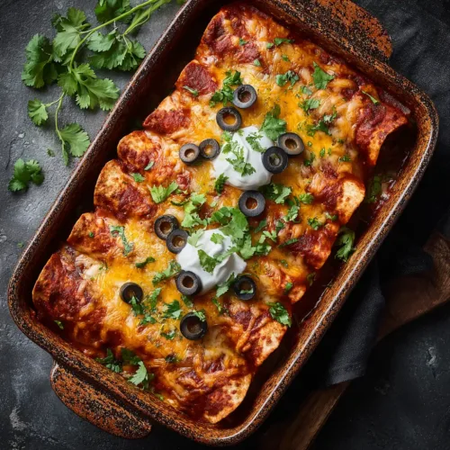 High Protein Chicken Enchiladas (Easy & Cheesy!)