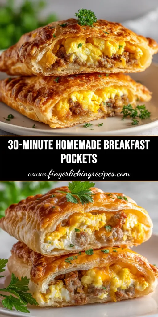 A tray of perfectly golden brown Homemade Breakfast Pockets, ready to be eaten. The ultimate make-ahead breakfast recipe.
