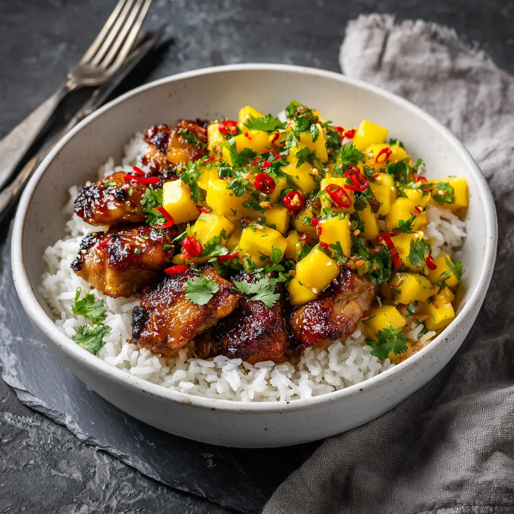 A step-by-step process shot showing the honey-soy glaze simmering and thickening in a skillet before the chicken is added back in.