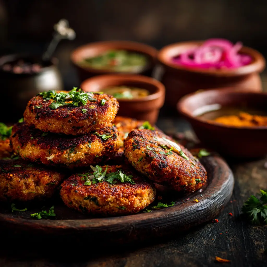 The raw mixture for the Persian Kotlet recipe in a bowl before being shaped and fried, showing the combined ground meat, potato, and onion.