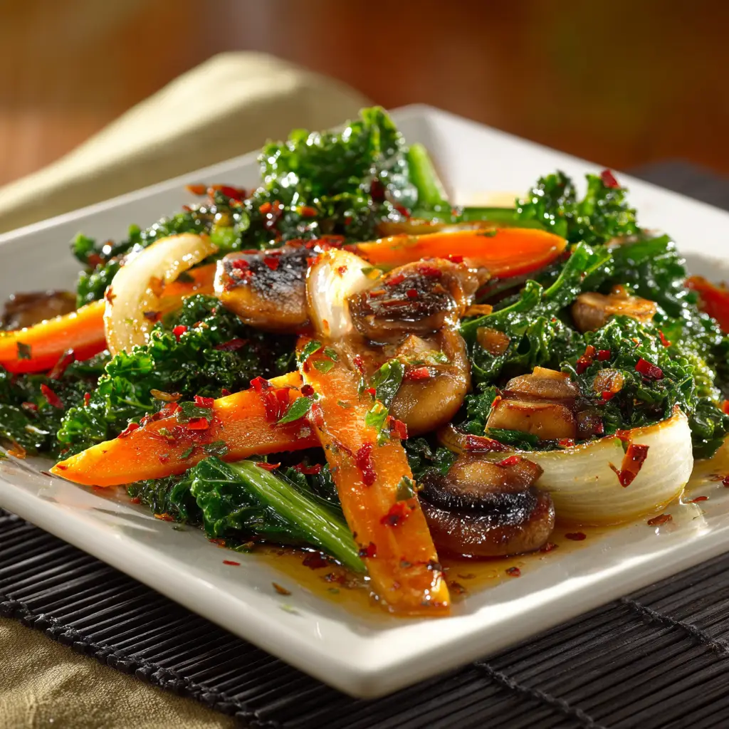 A spoonful of easy sautéed veggies, showcasing the mix of zucchini, broccoli, and peppers ready to be served.