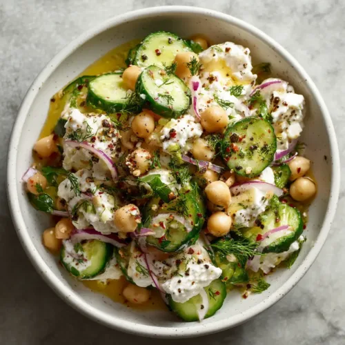 Cottage Cheese Chickpea Salad (The Best High-Protein Lunch!)