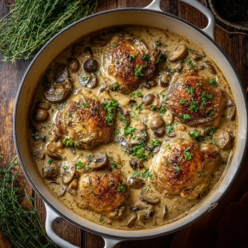 Slow Cooker Mushroom Chicken (Creamy & Effortless)