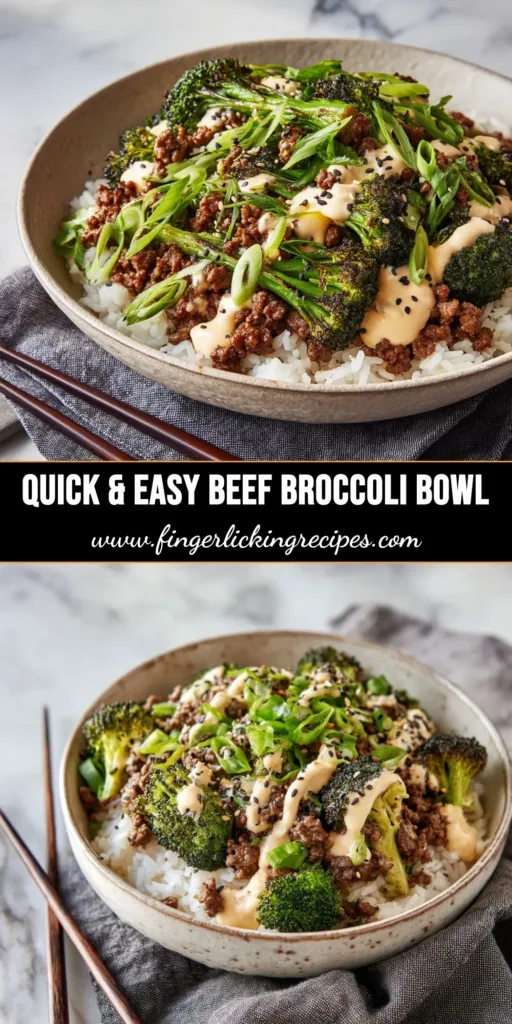 A skillet filled with savory Ground Beef and Broccoli, garnished with sesame seeds. The perfect 20-minute weeknight dinner idea.