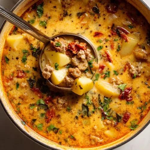 Tuscan Sausage and Potato Soup (Easy & Creamy Recipe)