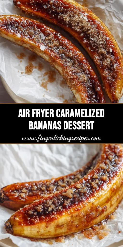 A split ripe banana roasted in its peel featuring a bubbling cinnamon-sugar glaze and golden-brown flesh, served on parchment paper.