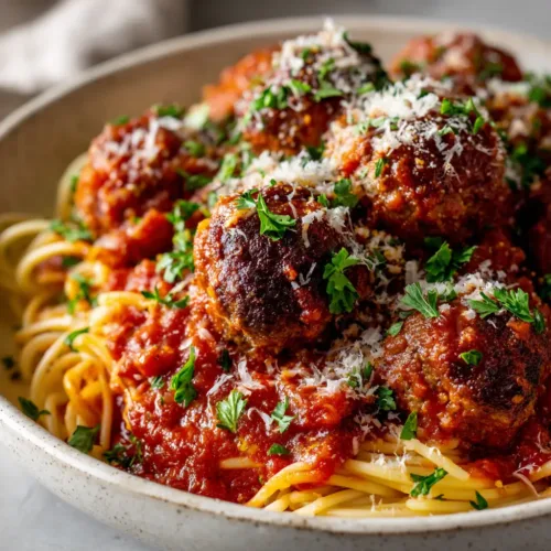 Classic Italian Meatballs with Chunky Marinara
