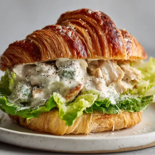 The Ultimate Chicken Caesar Croissant Sandwich