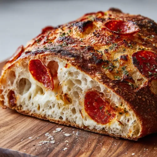 Ultimate Artisan Pepperoni Pizza Sourdough Bread