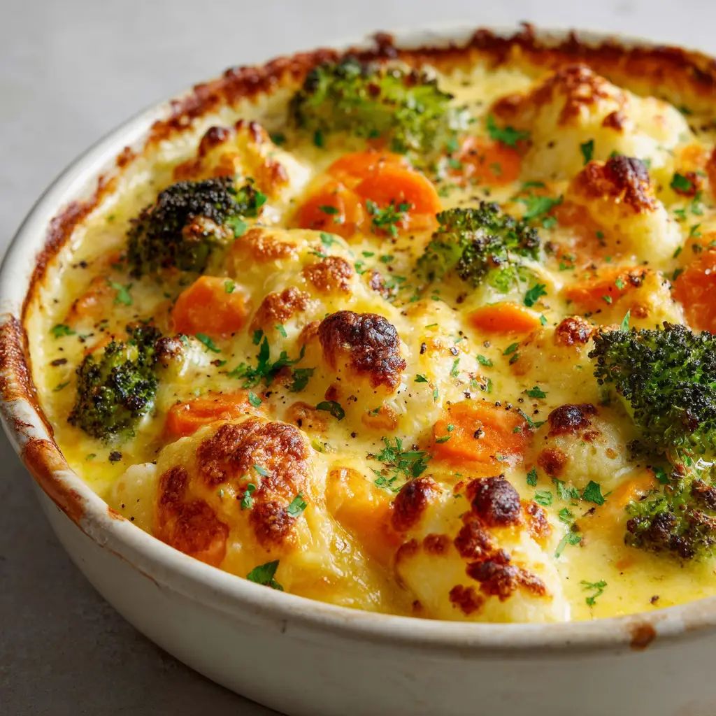 Close-up of a golden-brown, lightly charred baked cheese crust with bubbling edges, garnished with freshly cracked black pepper and finely chopped green parsley.