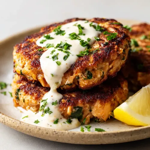 Golden-Brown Salmon Patties with a Flaky, Crispy Crust