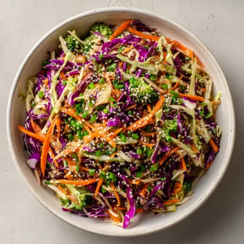Vibrant Asian Cabbage Salad Recipe with Sesame-Ginger Dressing