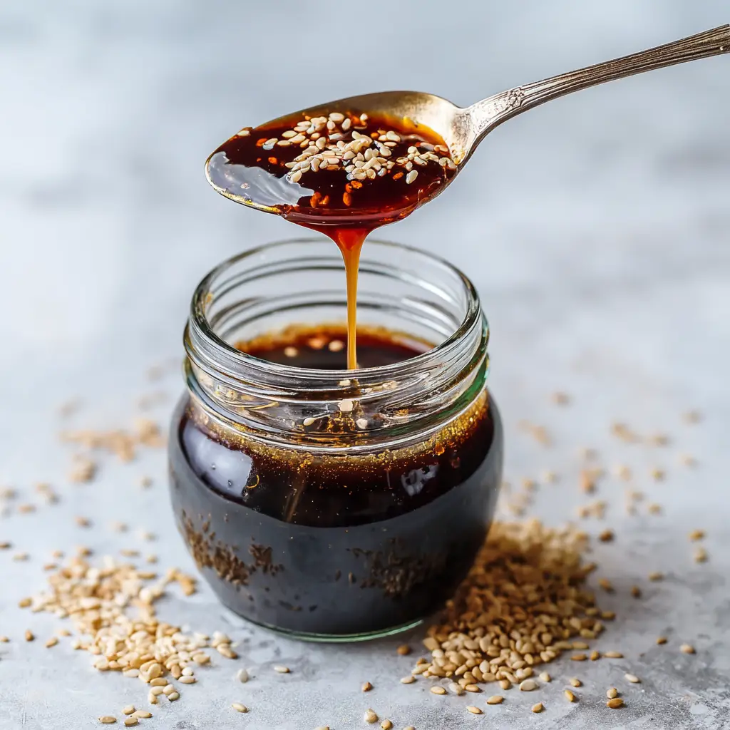 The simple ingredients for homemade teriyaki sauce—soy sauce, mirin, sake, and sugar—arranged neatly on a countertop.