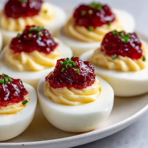 Cranberry Pepper Jelly Deviled Eggs: The Ultimate Sweet & Savory Appetizer