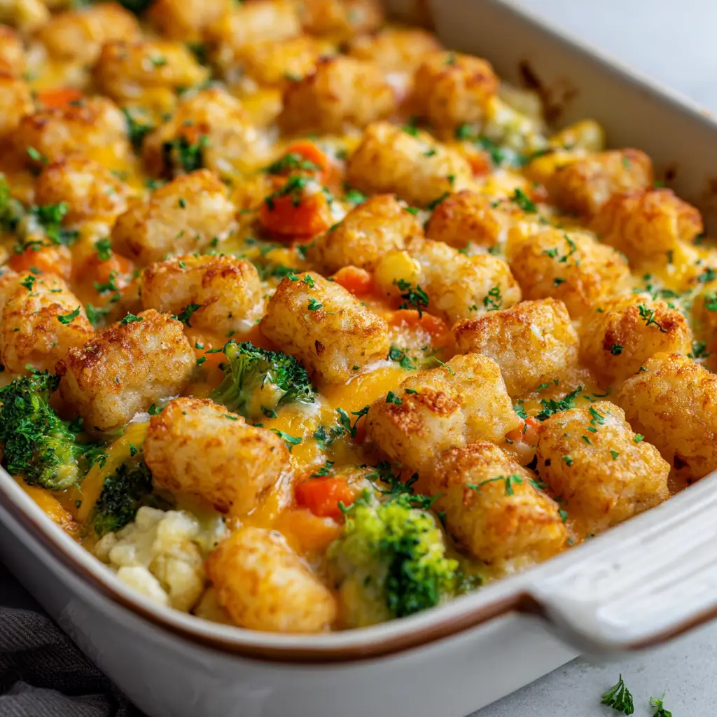 The Ultimate Cheesy Winter Vegetable Casserole 2 Spoon lifting a hearty portion of winter vegetable casserole showing bright green broccoli, orange carrots, and rich melted cheese sauce.