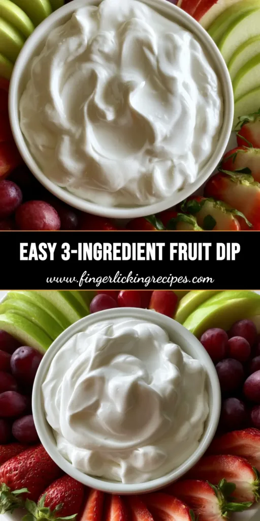A professional top-down view of a Cream Cheese Fruit Dip platter featuring a white bowl of fluffy marshmallow dip surrounded by a symmetrical ring of sliced apples, grapes, and strawberries.