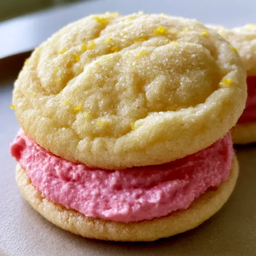 Lemon Raspberry Sandwich Cookies with Vibrant Pink Buttercream
