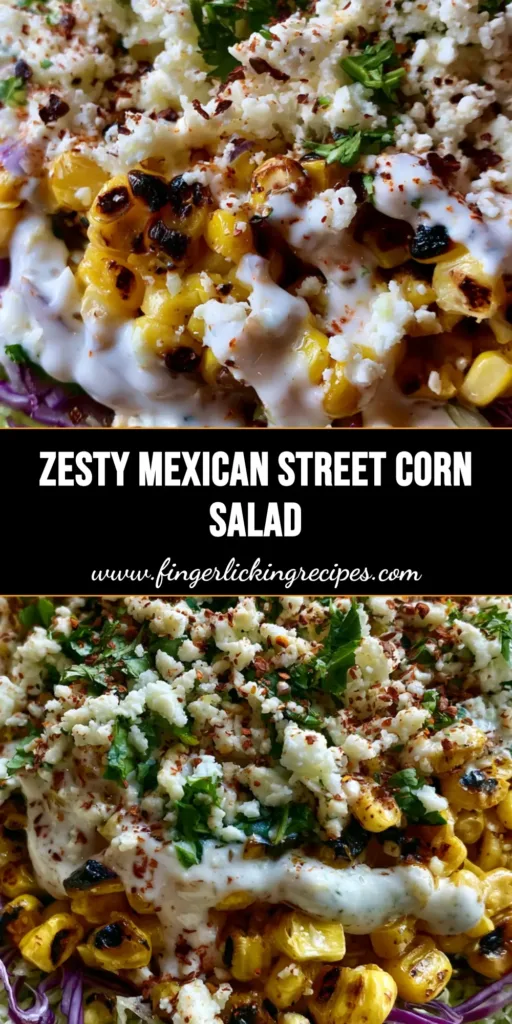 A rustic bowl of Mexican Street Corn Salad with charred corn kernels, shredded green and purple cabbage, and a creamy lime dressing finish.