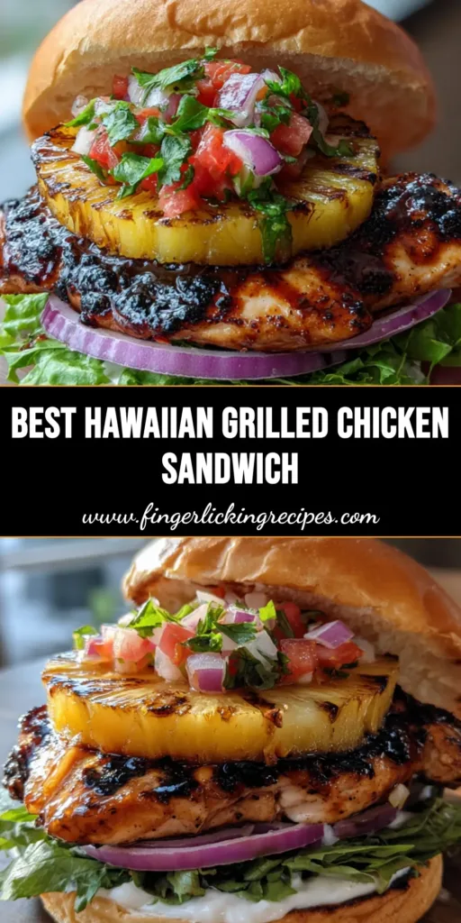 A smartphone photo of a Hawaiian Chicken Sandwich on a wooden table, featuring grilled chicken with char marks, teriyaki glaze, and a caramelized pineapple ring.