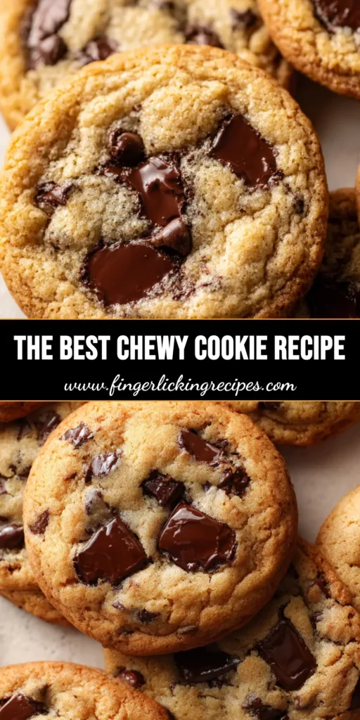 A stack of thick Classic Chocolate Chip Cookies featuring toasted buttery edges and large melted dark chocolate pools on a neutral surface.