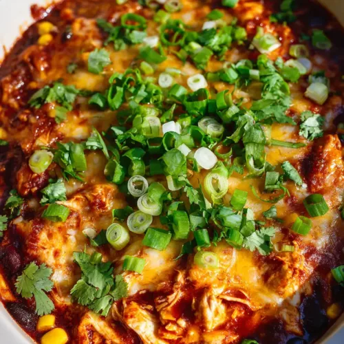 Home 1 Slow Cooker Chicken Enchilada Casserole with Melty Monterey Jack and Sharp Cheddar