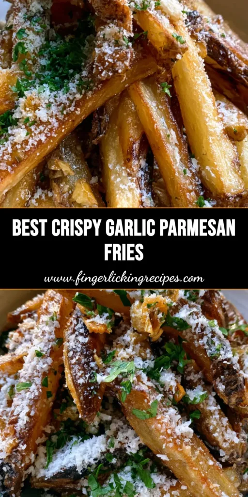 Garlic Parmesan Fries: The Ultimate Guide to Crispy, Golden Perfection 6 A towering heap of crispy Garlic Parmesan Fries in a rustic white bowl, featuring golden-brown charred edges and a heavy dusting of parmesan cheese.