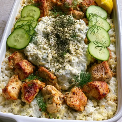 Chicken Tzatziki Casserole: The Ultimate Creamy Mediterranean Rice Bake