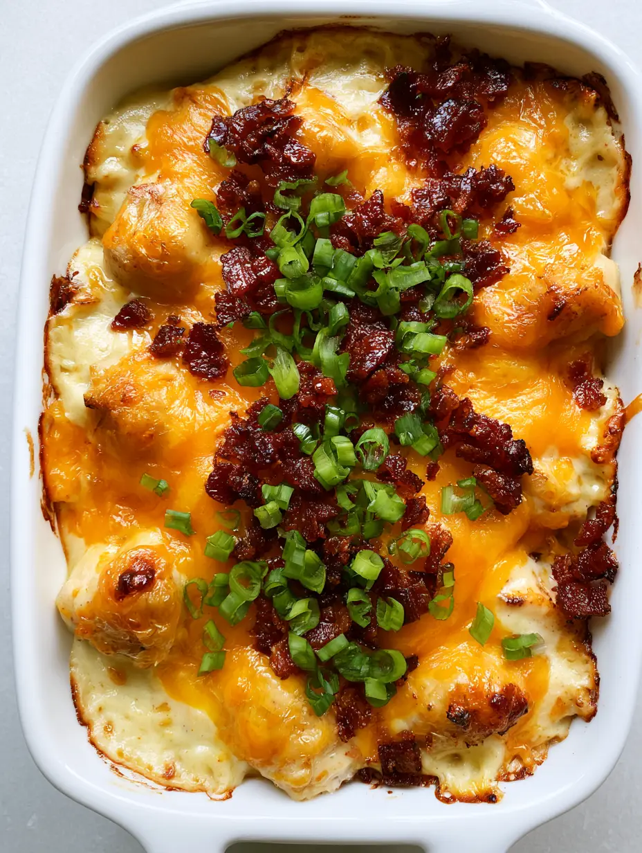 Mississippi Mud Chicken: The Ultimate Creamy Cheesy Casserole 4 Close-up of Mississippi Mud Chicken showing bite-sized seared chicken breast smothered in glossy cream sauce and topped with bubbling orange cheese.