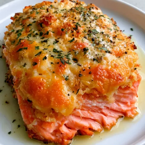 Parmesan Crusted Salmon with Toasted Panko and Lemon Butter Sauce