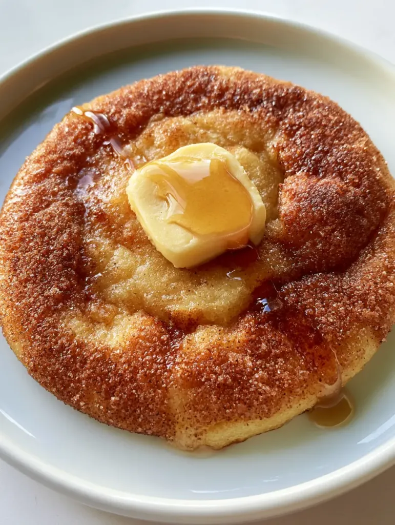A French Toast Cookie plated on a white ceramic dish featuring a neat square of buttercream frosting and amber maple syrup.